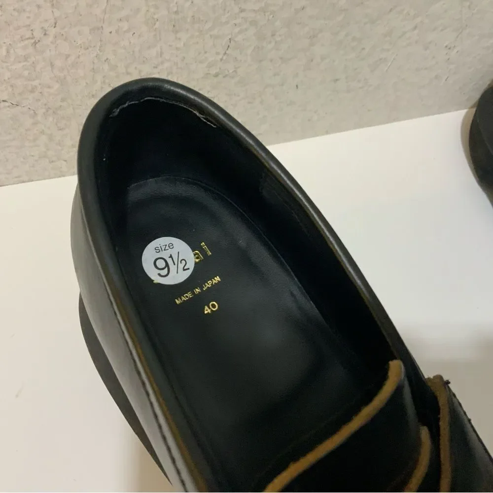 Sacai Black Platform Coin Loafers Size 40